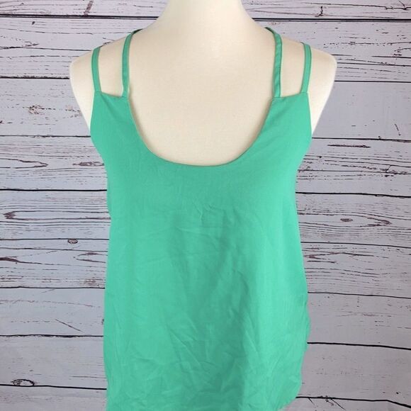 Belle Du Jour Green Strappy Tank - Picture 1 of 3